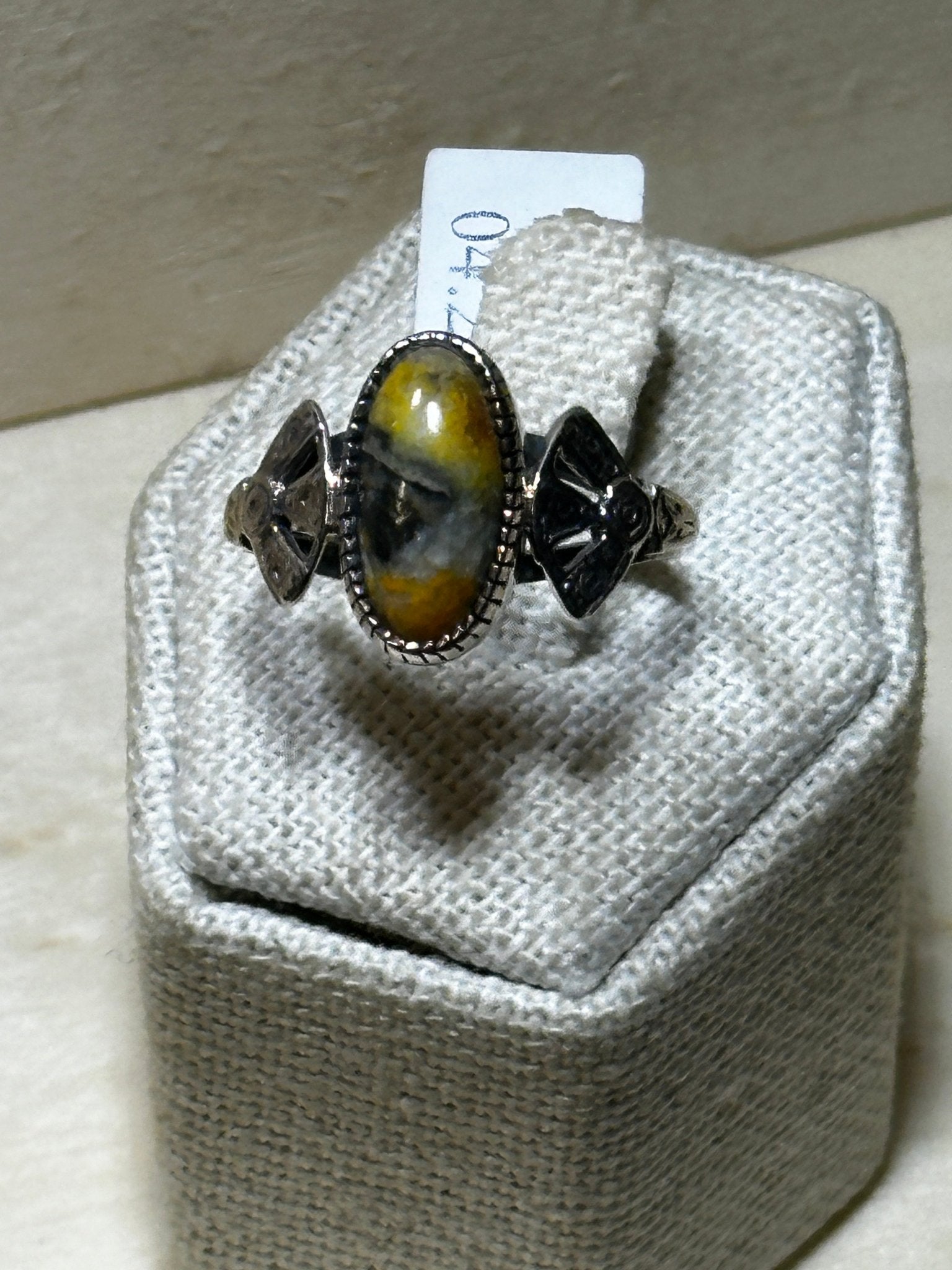 Bumblebee Jasper Ring Size 9 (04.2032) - Sacred Crystals Rings
