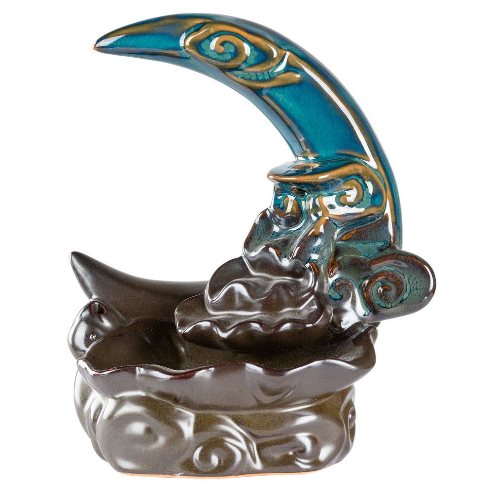 Crescent Moon with Koi Fish Backflow Burner