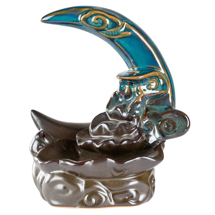 Crescent Moon with Koi Fish Backflow Burner