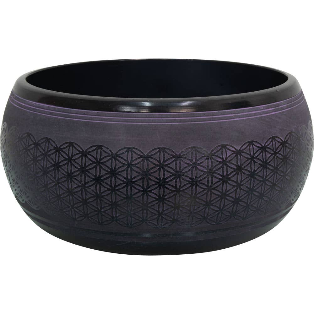 Purple Flower of Life Singing Bowl - 8"