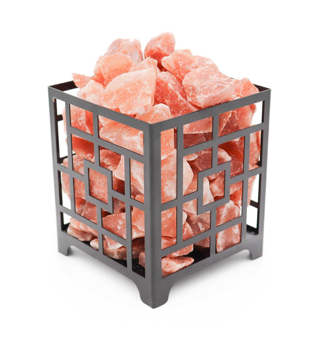 Himalayan Salt Square Basket Lamp