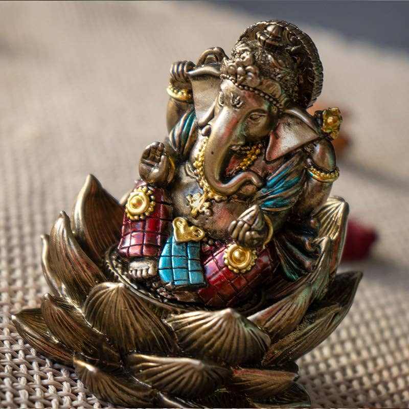 Ganesha Hindu God on Lotus