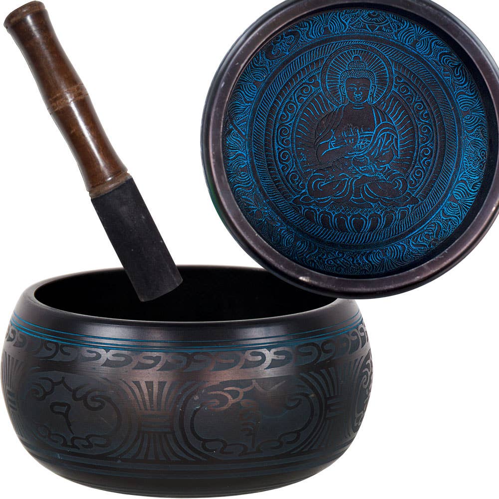 Blue Medicine Buddha Singing Bowl - 8"