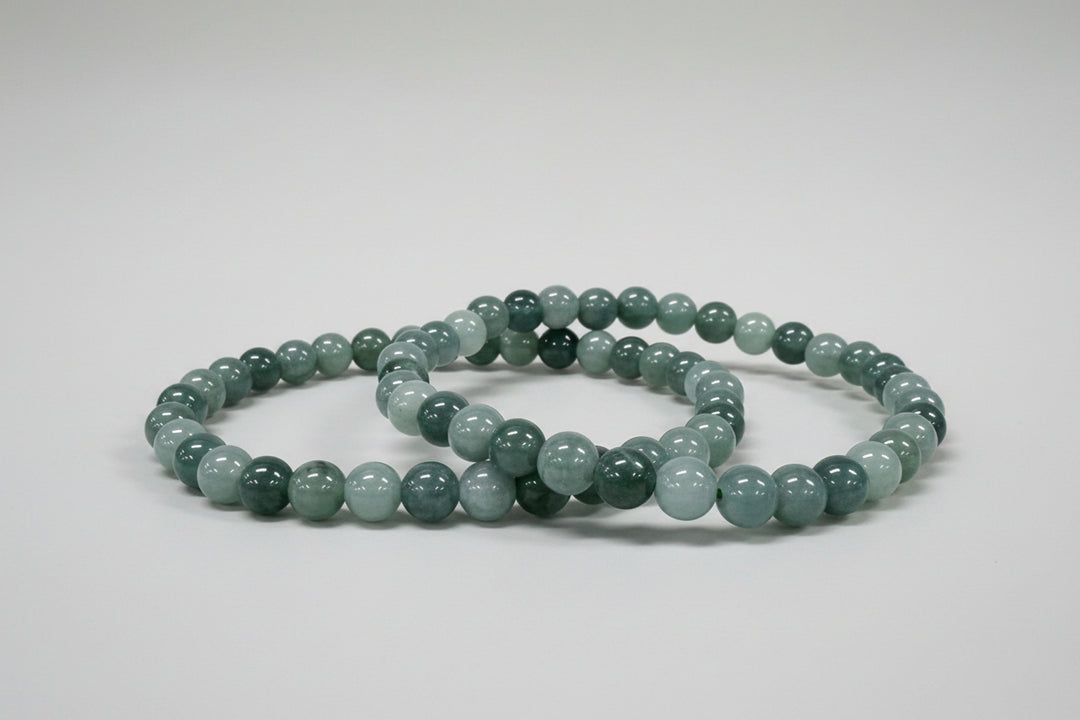 Jade Jadeite Round Bead Bracelet 6mm - Eternal Harmony