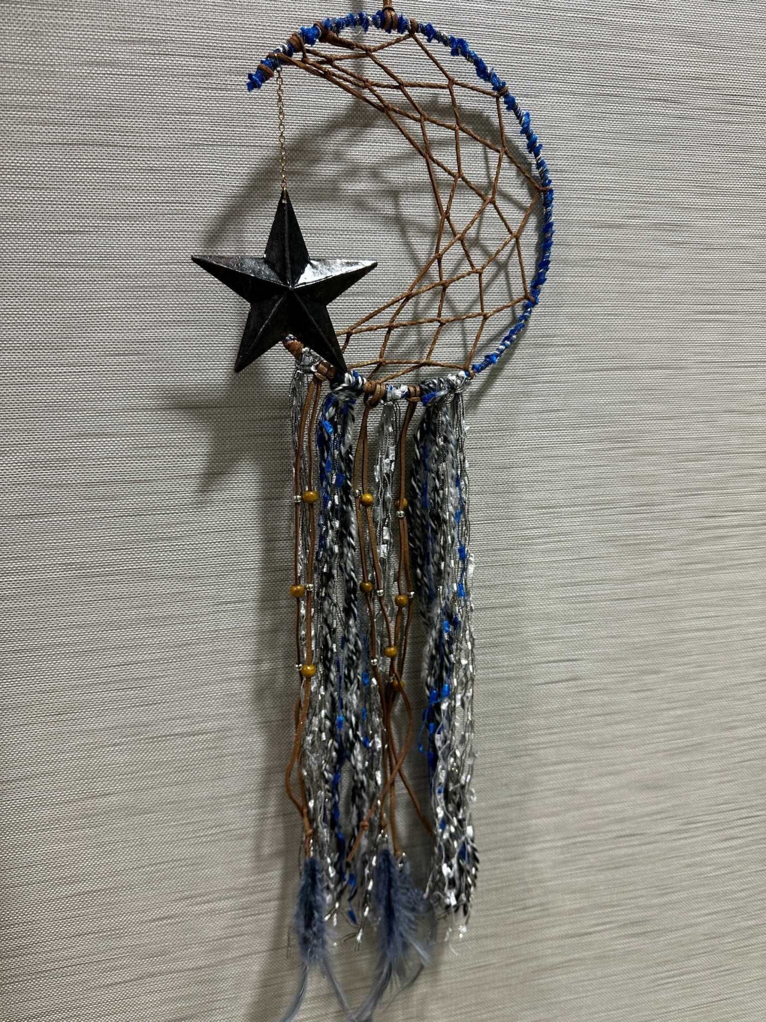 Celestial Luminary Dreamcatcher with Star - Sacred Crystals All Decor