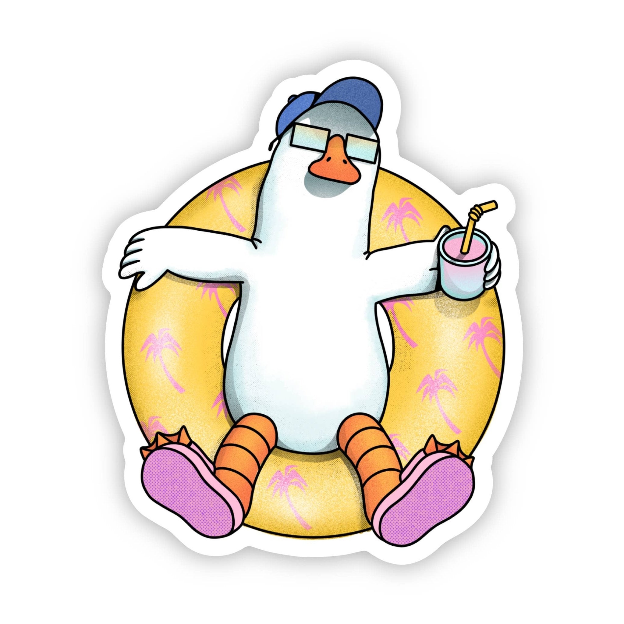 Chill Pool Goose Sticker - Sacred Crystals Stickers