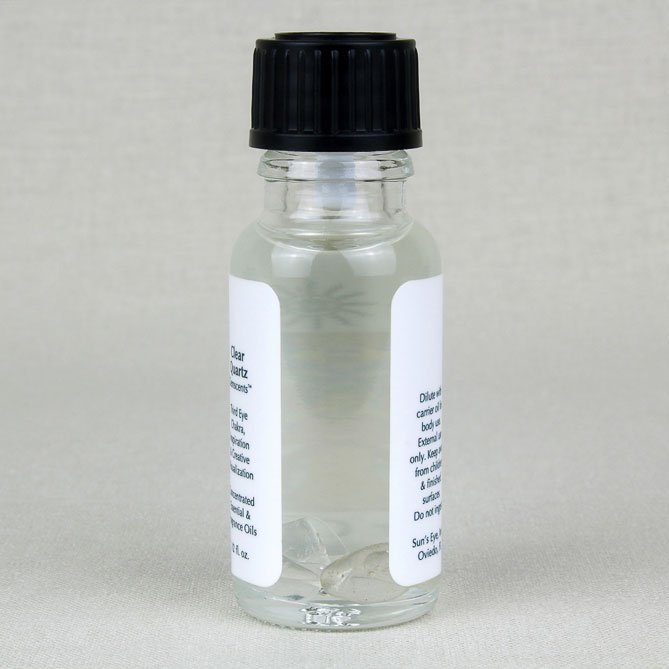 Clear Quartz Oil — back label