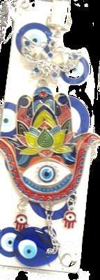 Colorful Hamsa/Butterfly Evil Eye 10" - Sacred Crystals Evil Eye