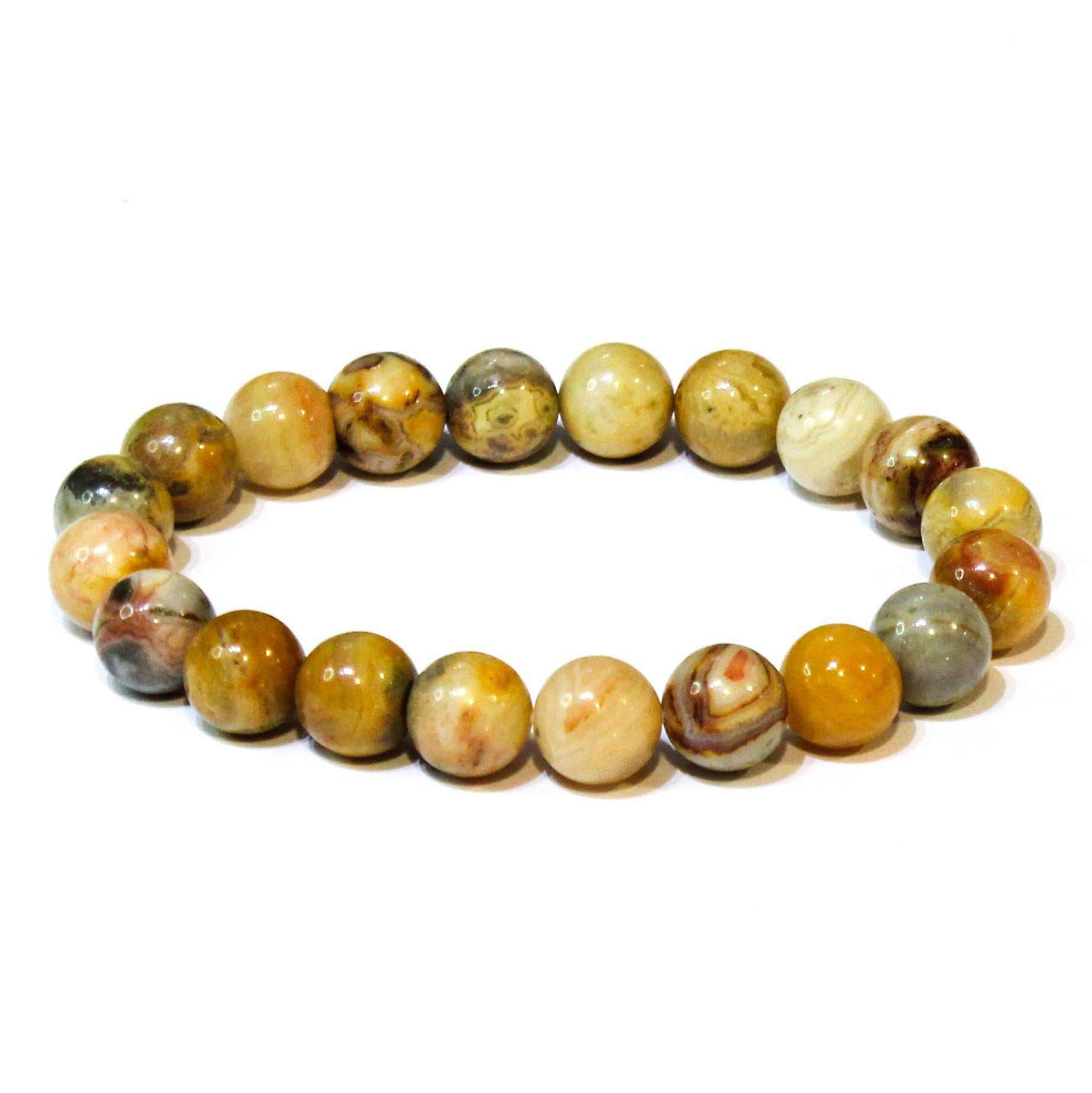 Crazy Lace Agate Stackable Bracelet - Sacred Crystals Bracelets