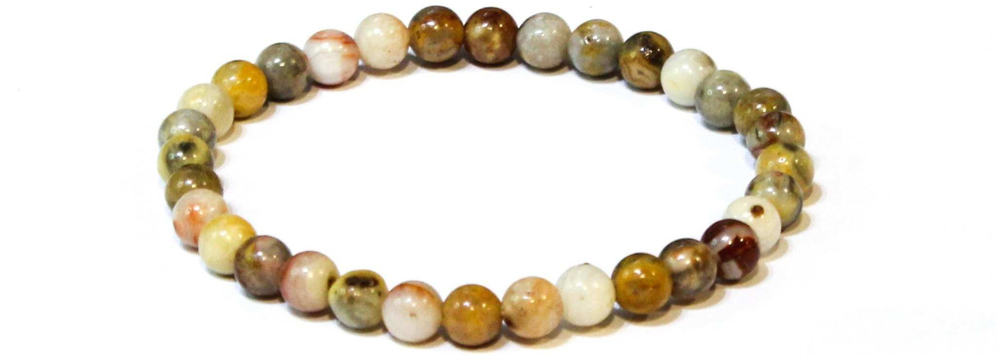 Crazy Lace Agate Stackable Bracelet - Sacred Crystals Bracelets