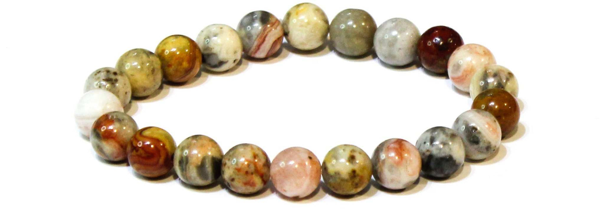 Crazy Lace Agate Stackable Bracelet - Sacred Crystals Bracelets