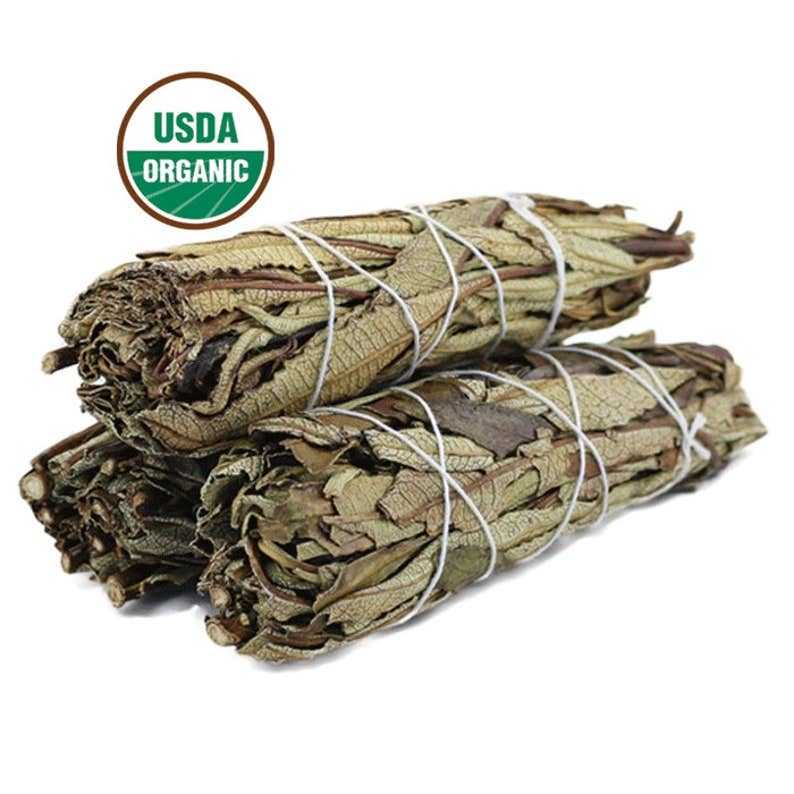 USDA organic Yerba Santa smudge sticks for relaxation and blessings.
