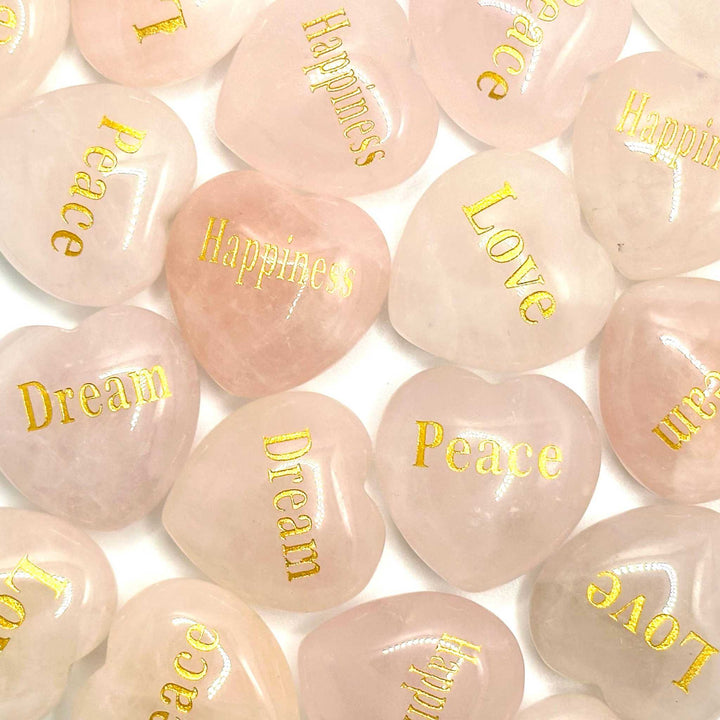 Rose Quartz Heart with Message