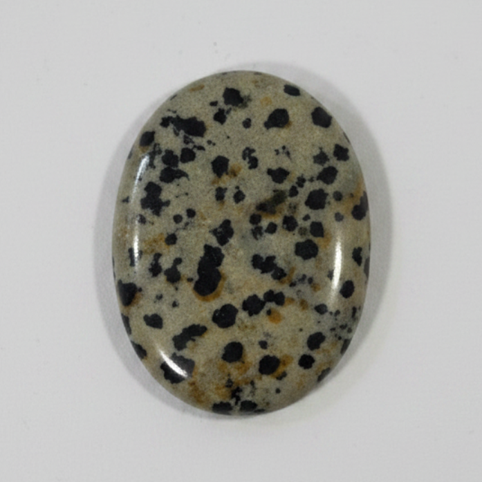 Speckled stone on a white background