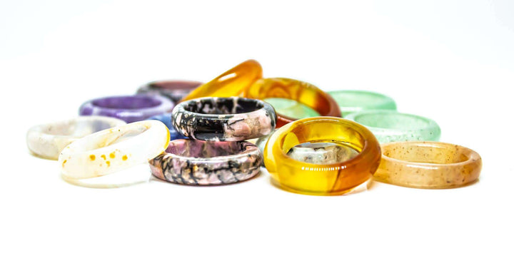 Crystal Gemstone Band Ring Size 7