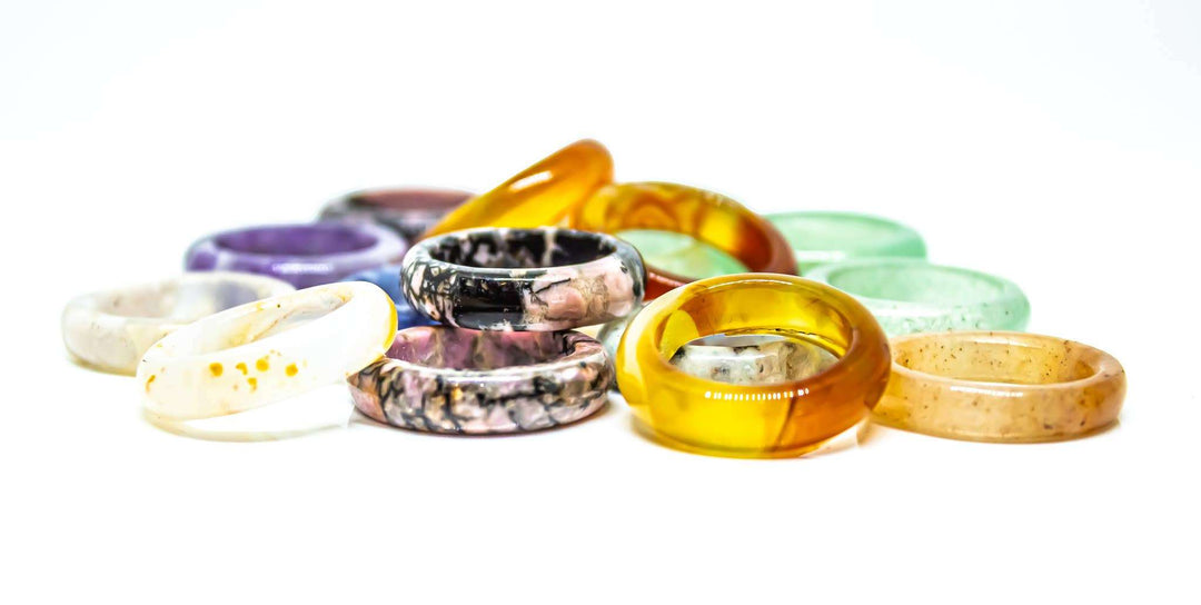 Crystal Gemstone Band Ring Size 6