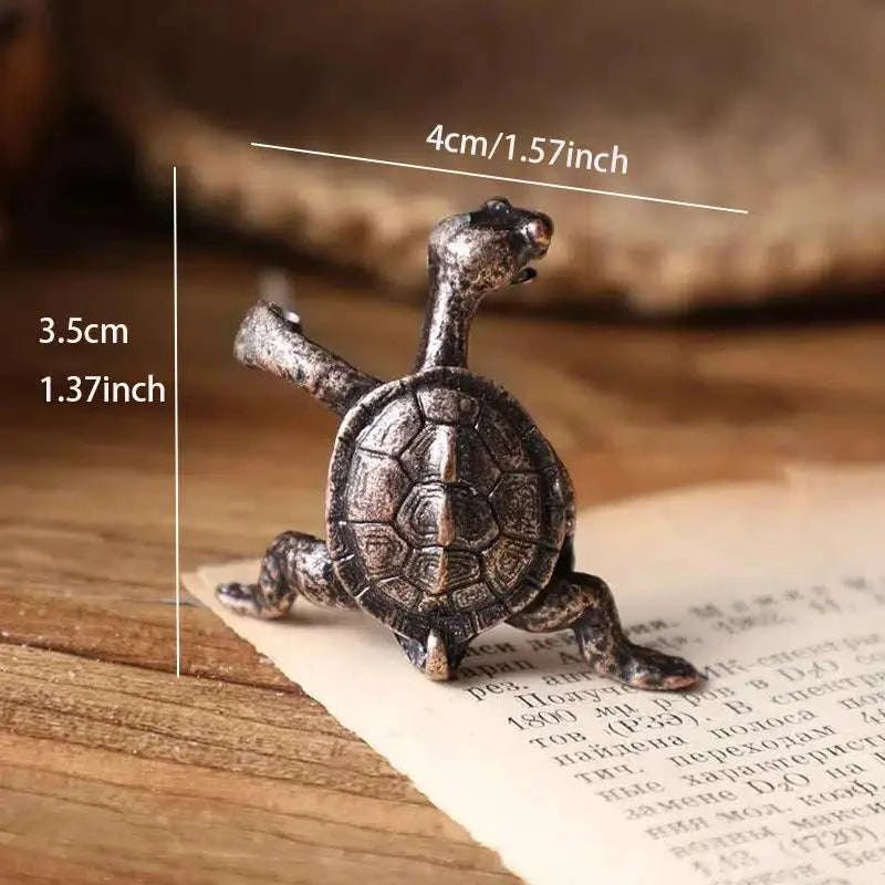 Agarbatti Stand - Antique Bronze Kung Fu Turtle Incense Holder