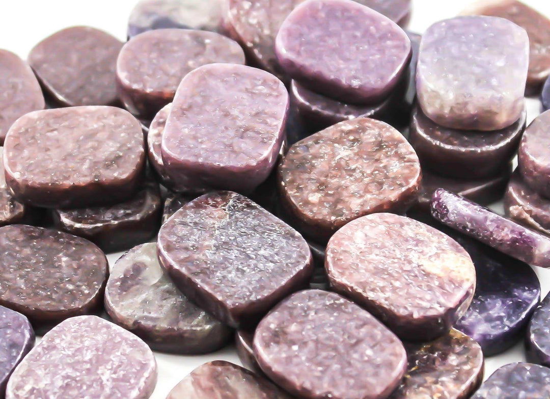 Lepidolite Medallion Tumbled Pocket Stone