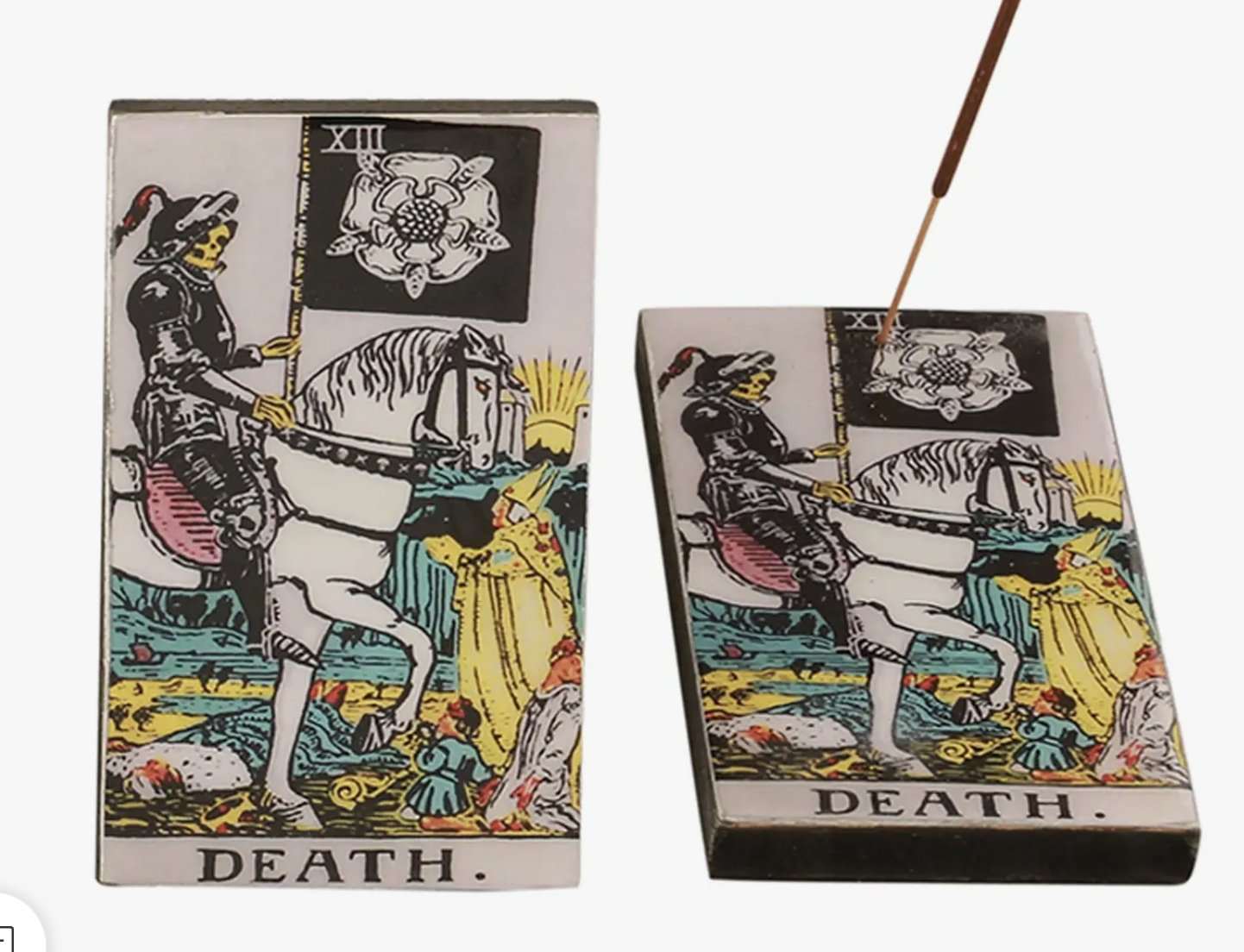 Death Tarot Wooden Ash Catcher 3x5" - Sacred Crystals Incense Burners