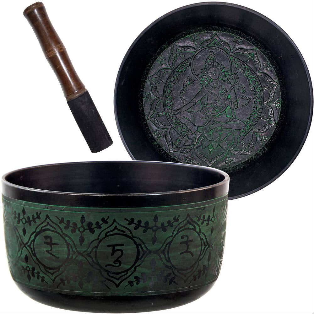 Green Tara Singing Bowl - 10"