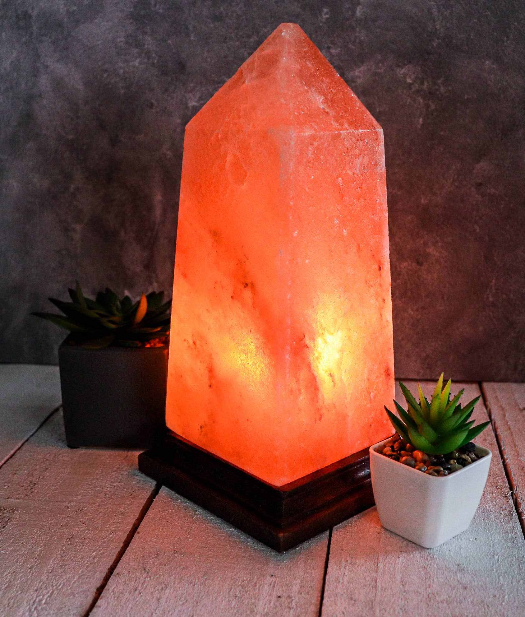 Obelisk Shape Salt Lamp 10&quot;