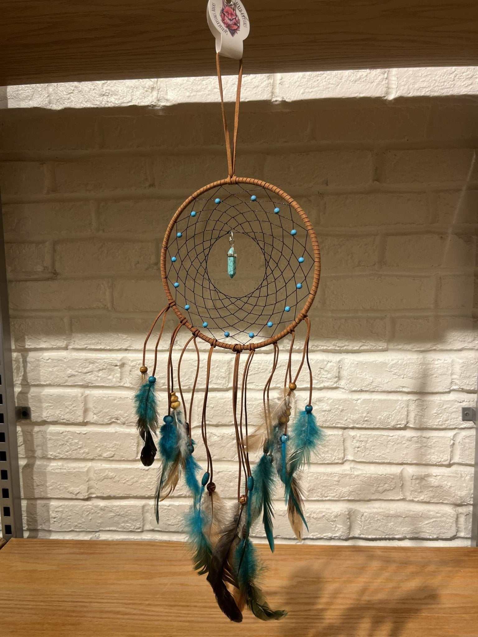 Eternal Tranquility Dreamcatcher with Blue Howlite Pendant - Sacred Crystals Dreamcatchers