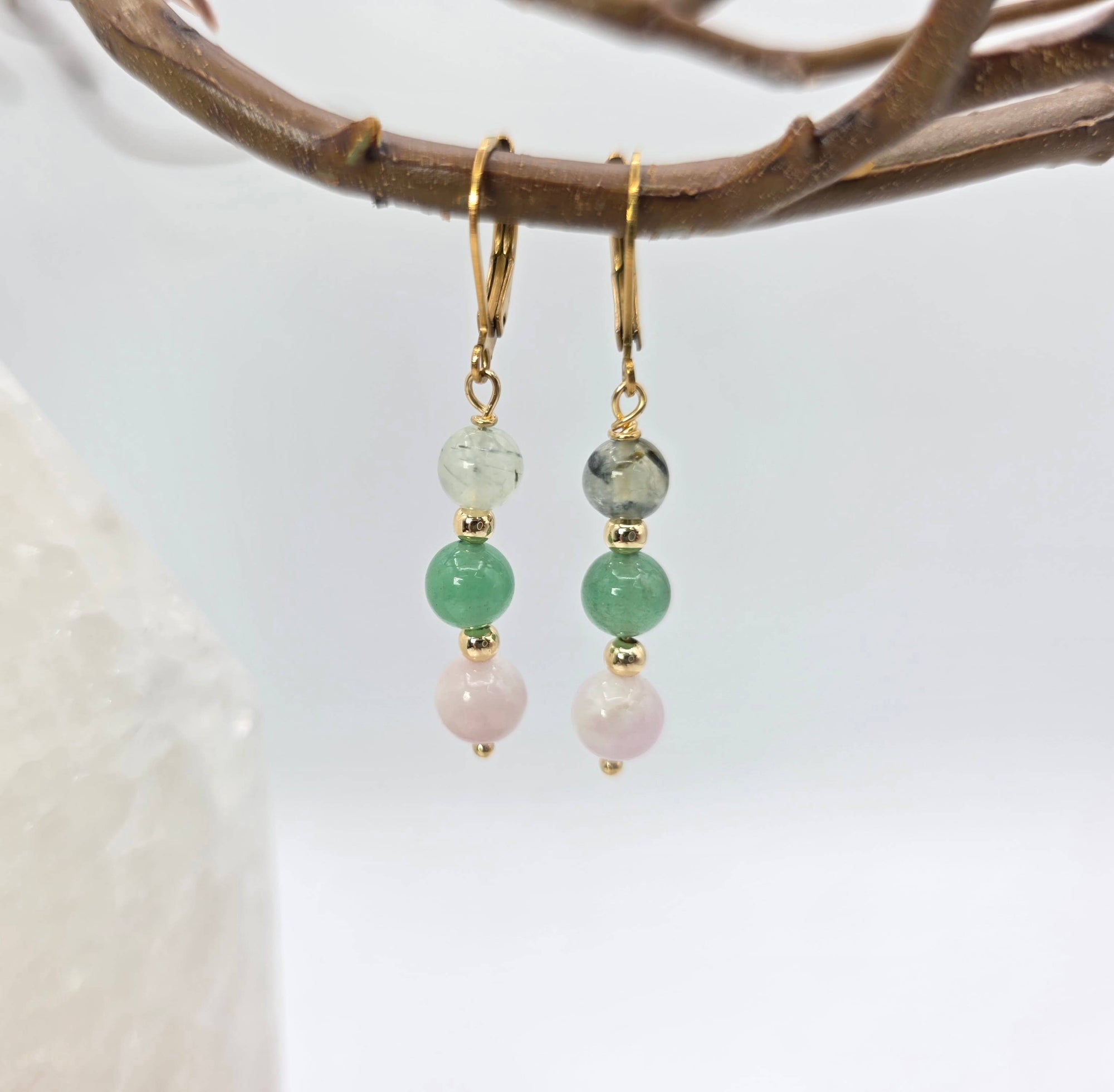 LEAD WITH LOVE-Kunzite, Green Aventurine, Prehnite Jewelry Set