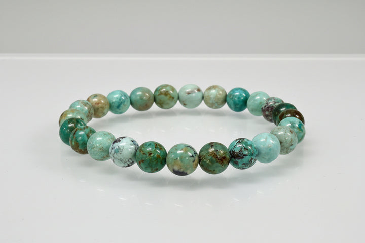 Turquoise Round Bead Bracelet 8mm - Sacred Voice