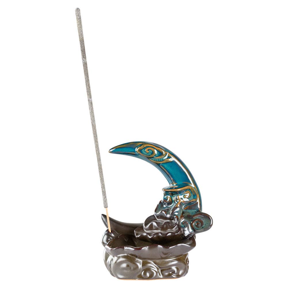 Crescent Moon with Koi Fish Backflow Burner