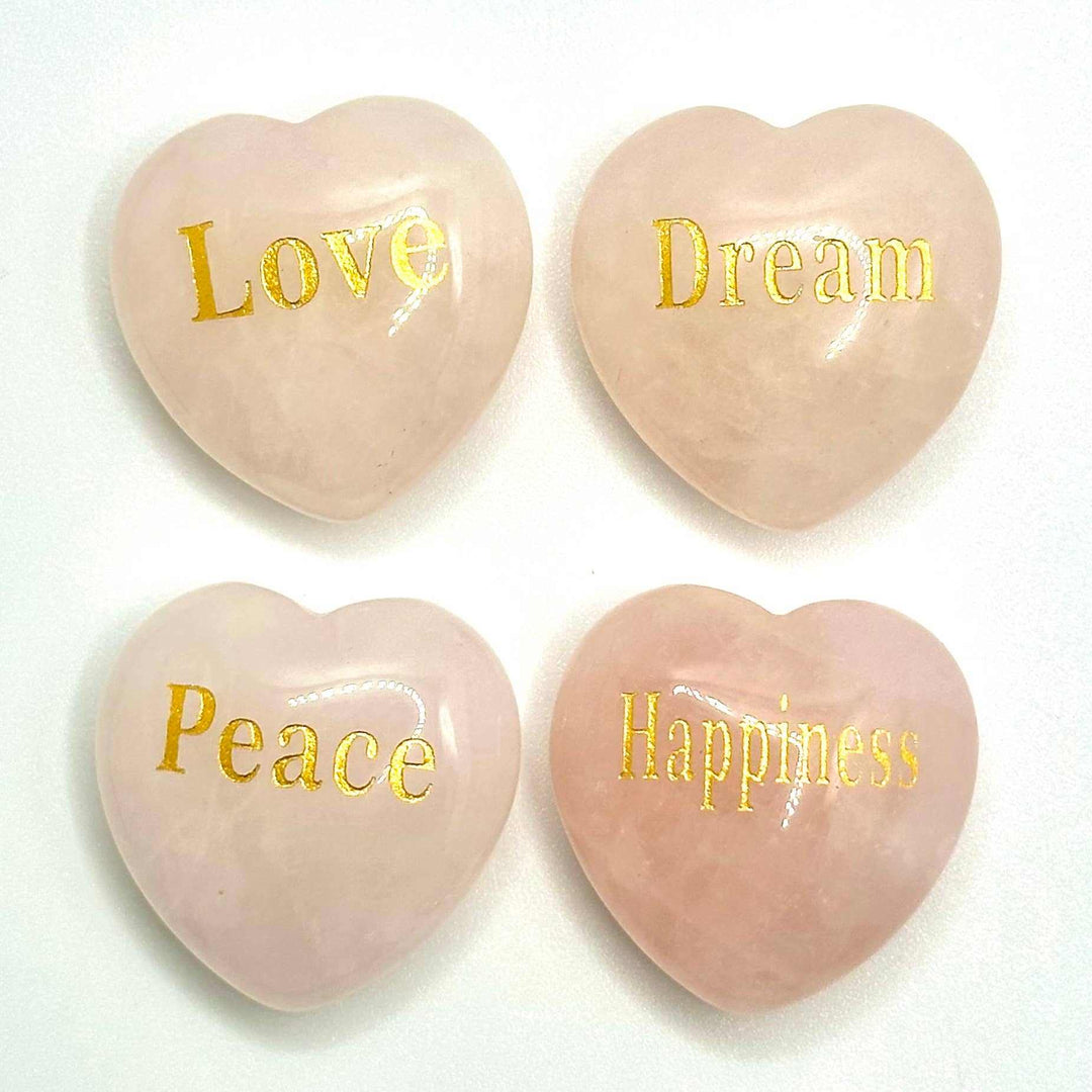 Rose Quartz Heart with Message