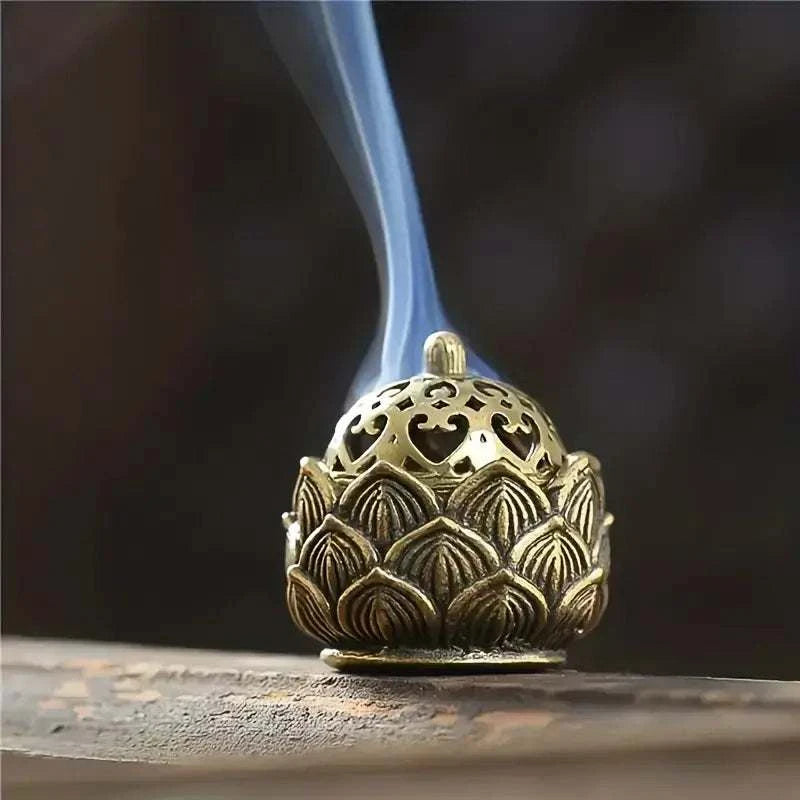 Lotus Incense Burner - Elegant Hollow Lotus Incense Holder