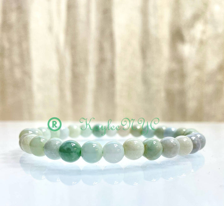 Burma Jade Jadeite Round Bead Bracelet 6mm - Ancient Harmony