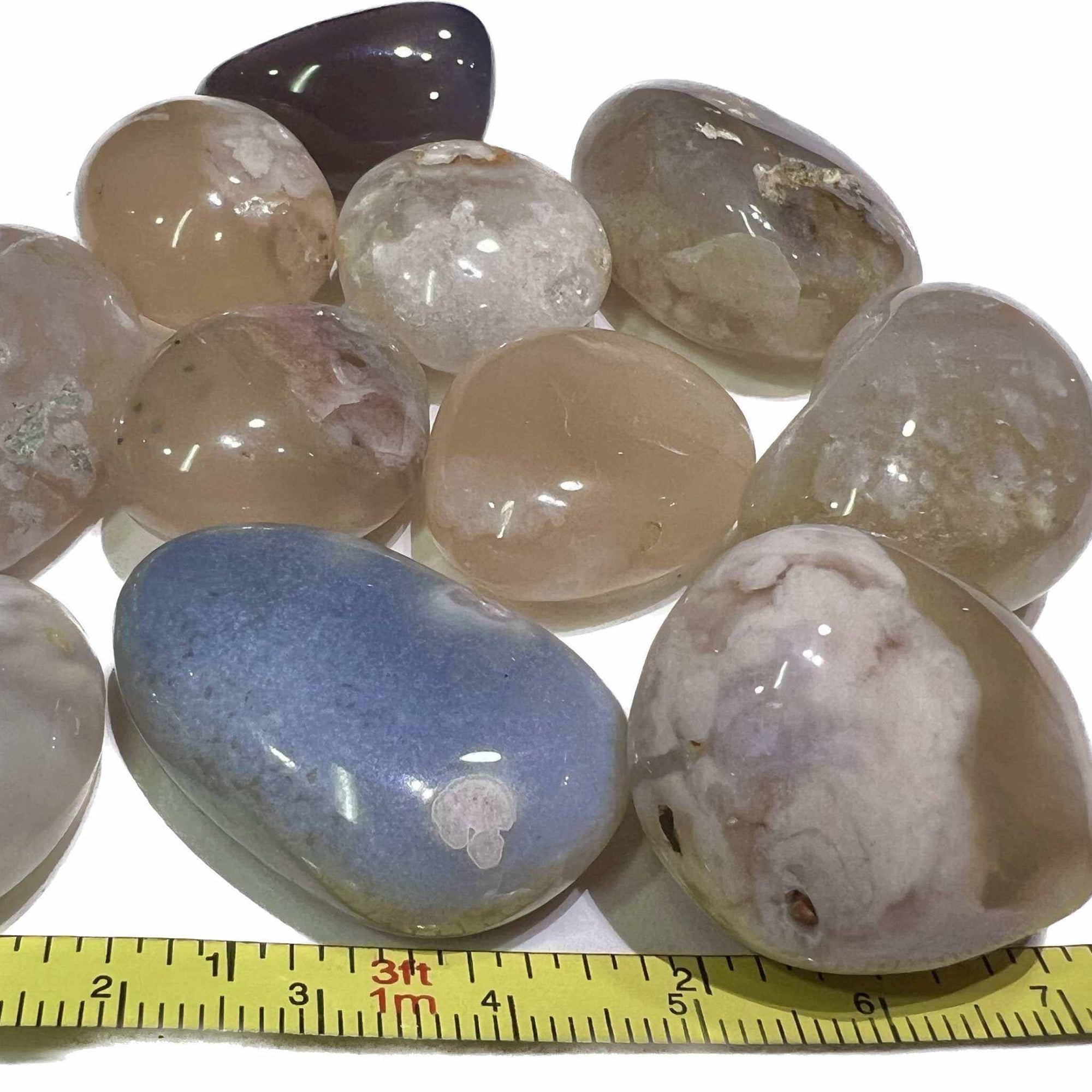 Flower Agate Tumbled Stone - Sacred Crystals Tumbled Stones