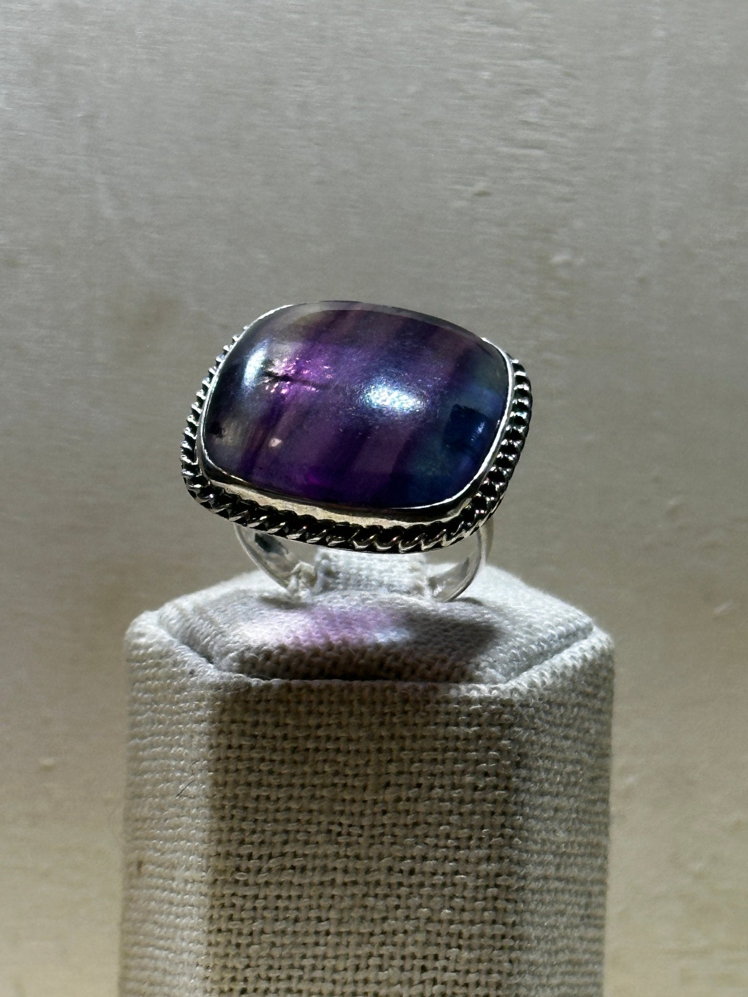 Fluorite Ring Size 10 (09.0066) - Sacred Crystals Rings