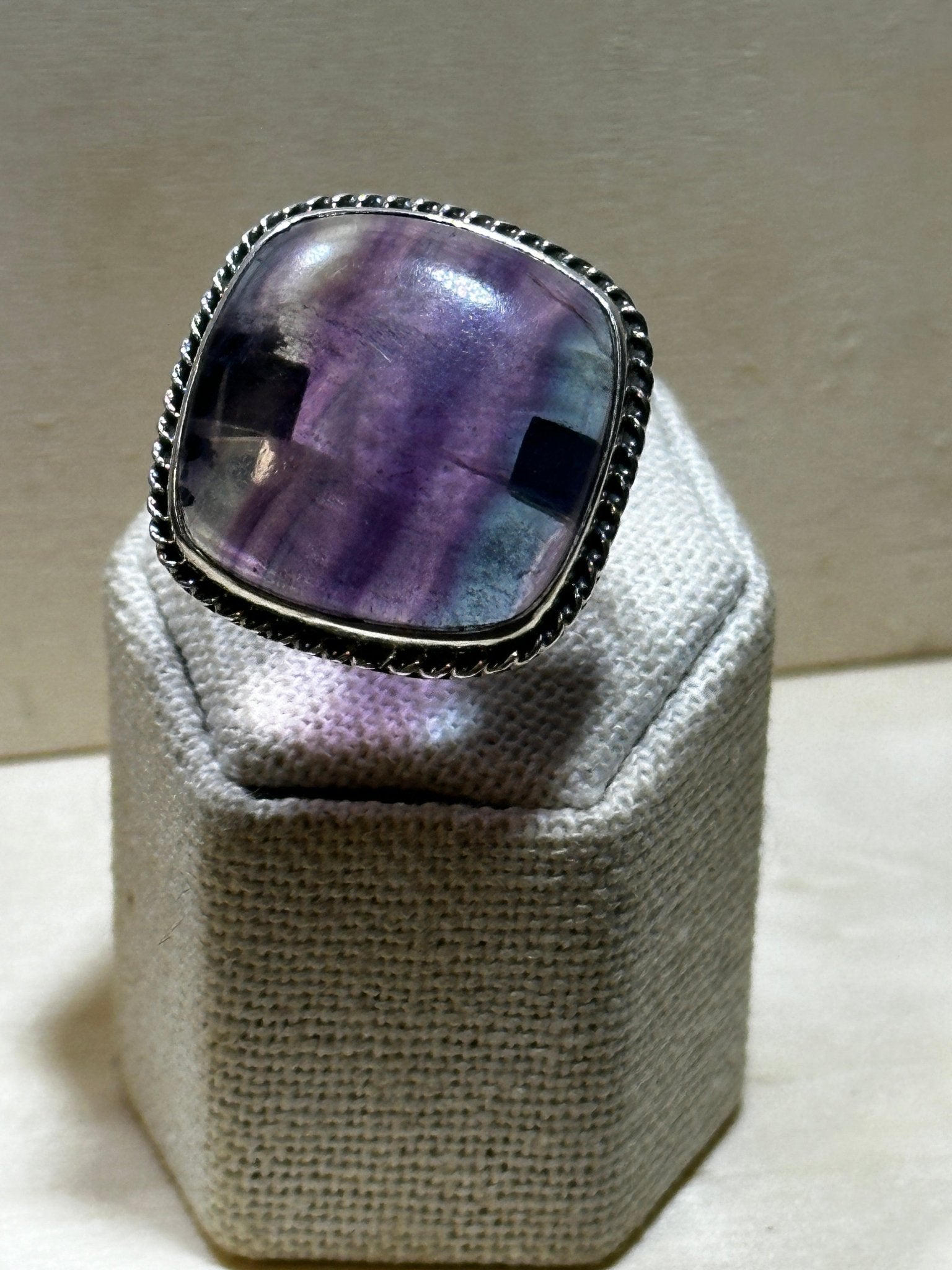 Fluorite Ring Size 10 (09.0066) - Sacred Crystals Rings