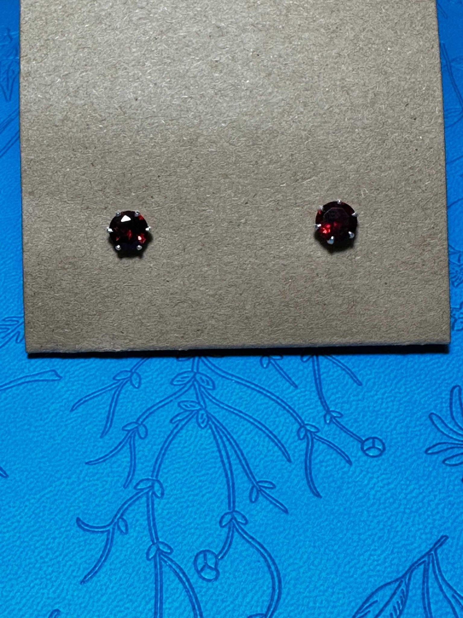 Garnet Post Earrings - Sacred Crystals Earrings