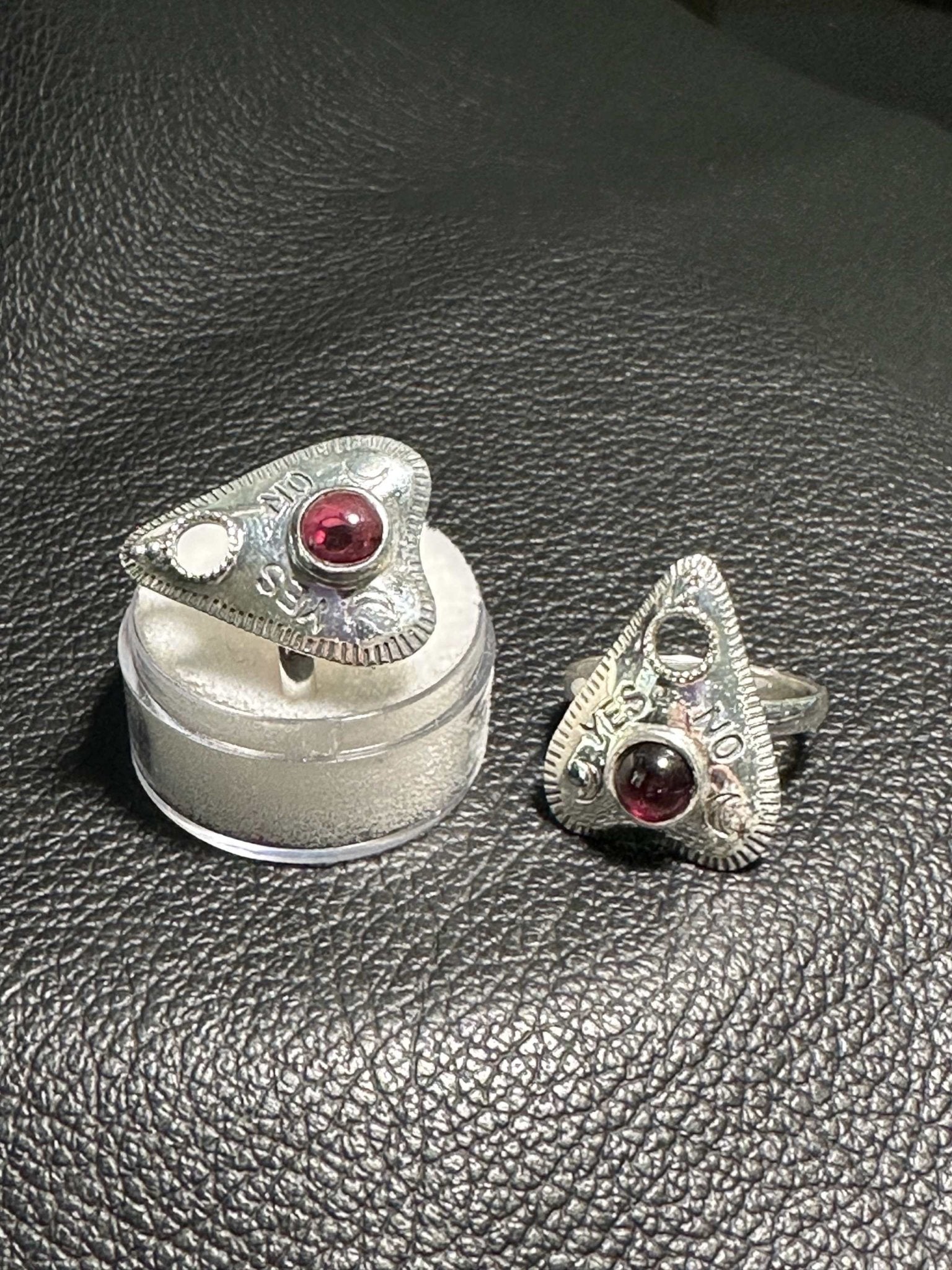 Garnet Ring - "Ouija” - Sacred Crystals Rings