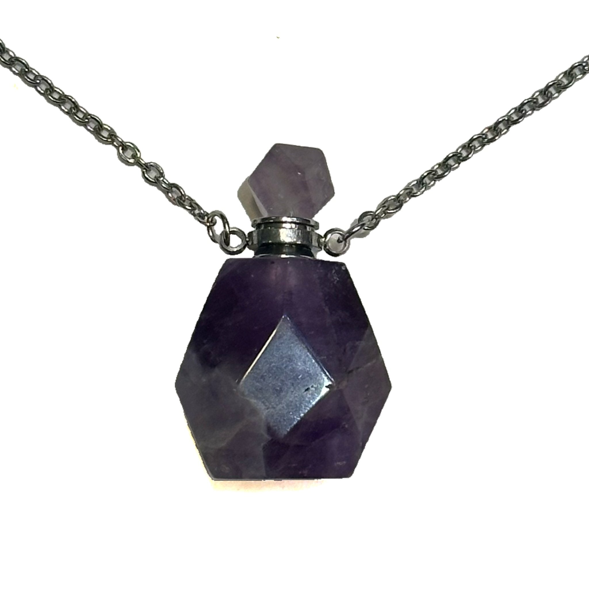 Gemstone Poison Bottle Necklace - Sacred Crystals Chains and Necklaces