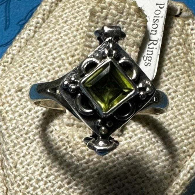 Gemstone Poison Ring 04.2036 - Sacred Crystals Rings