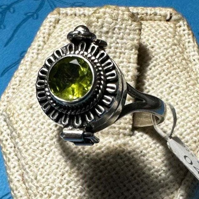 Gemstone Poison Ring 04.2036 - Sacred Crystals Rings