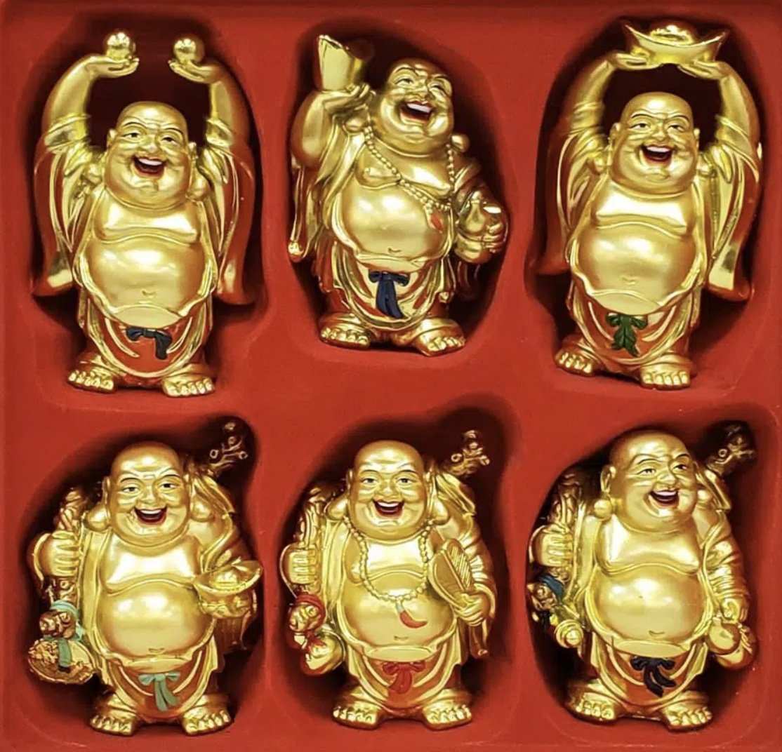 Golden Buddha Figurines 4" - Sacred Crystals Buddhas