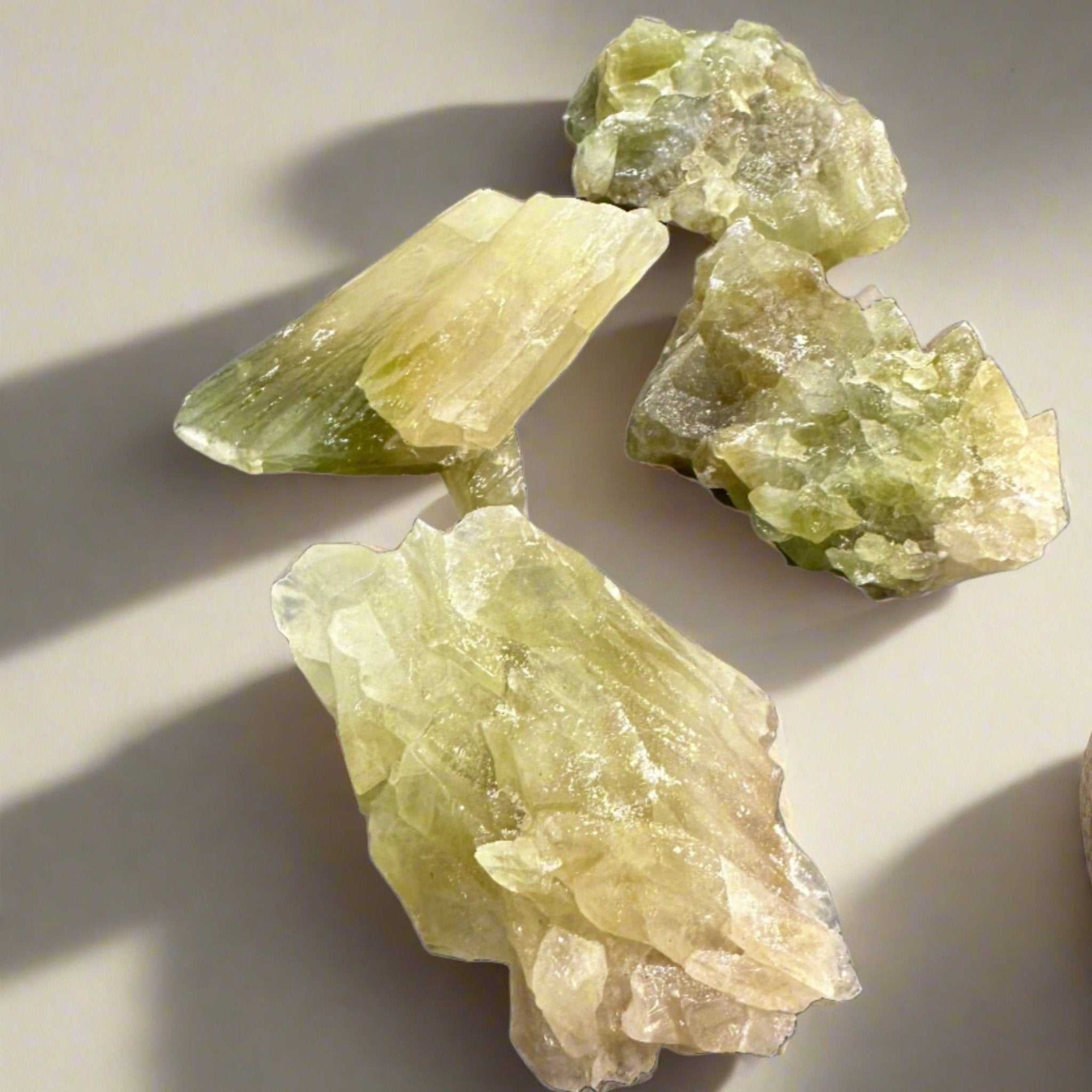 Green Calcite Desk Piece - Rough - Sacred Crystals Rough Stones