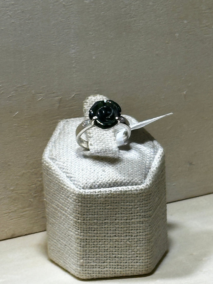 Green Tourmaline Flower Ring (03.0048) - Sacred Crystals Rings