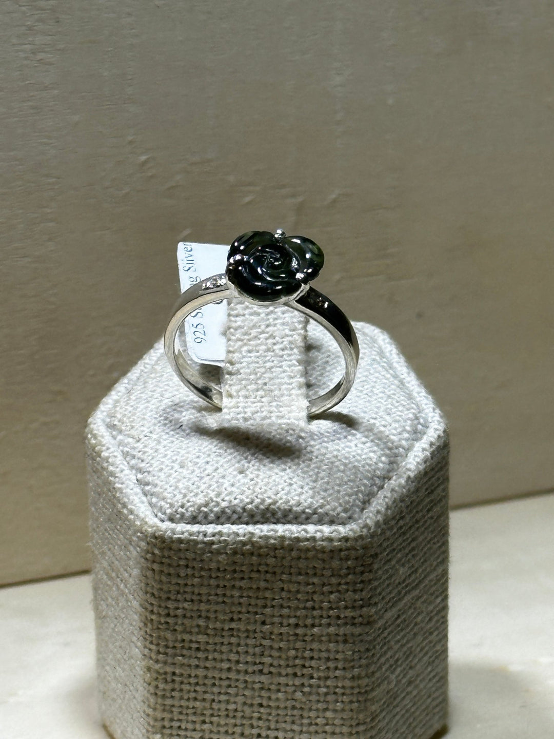 Green Tourmaline Flower Ring (03.0048) - Sacred Crystals Rings