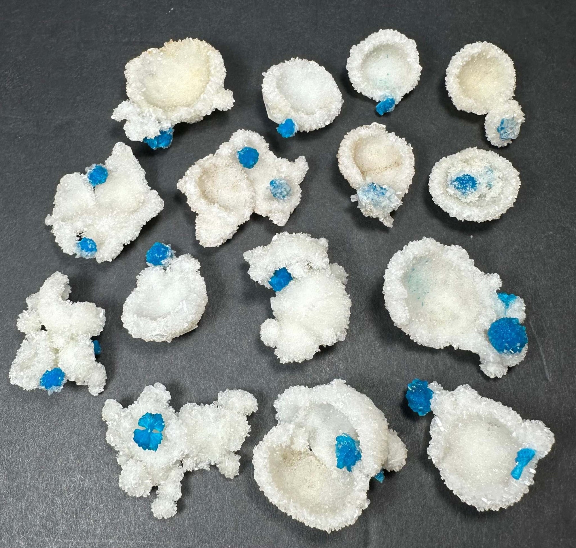 Cavansite Ball 'Floaters' on Stilbite SM from Maharashtra, Pune, India