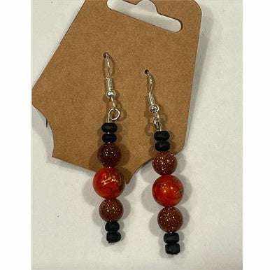 Halloween Gemstone Earrings handmade - Sacred Crystals Earrings