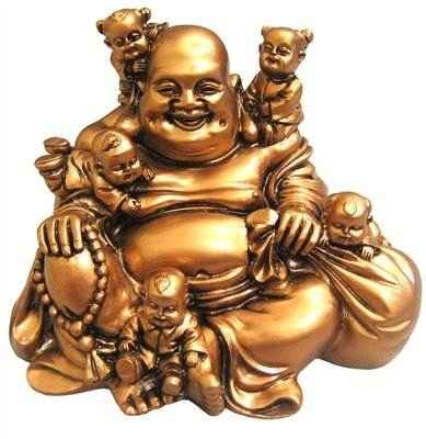 Happy Buddha Caring for Children
