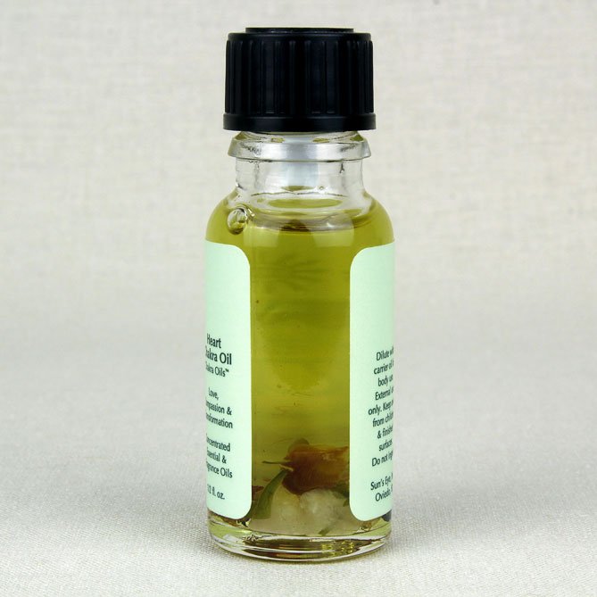Heart Chakra Oil — back label