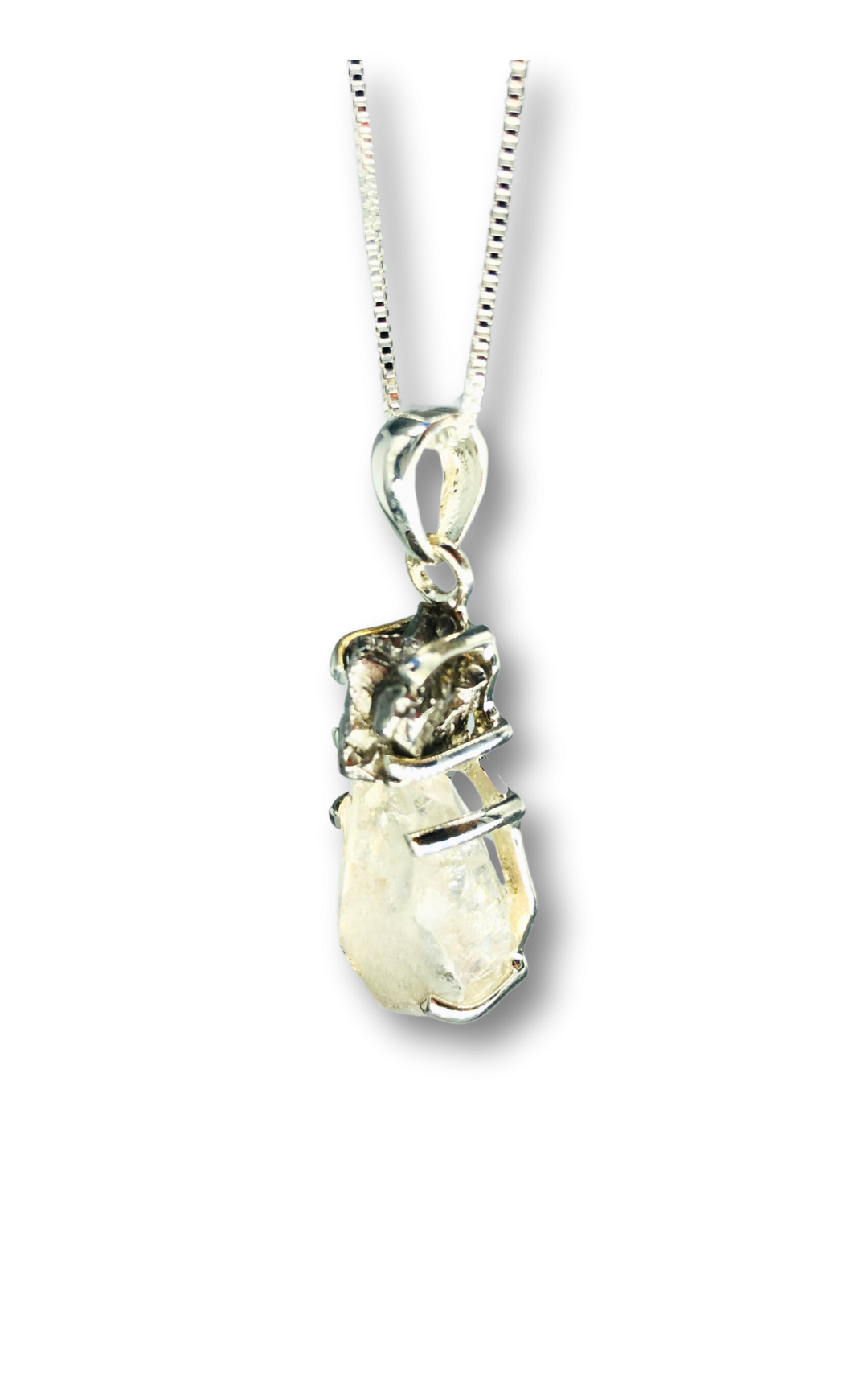 Herkimer Diamond &amp; Meteorite Necklace | Earth &amp; Cosmos
