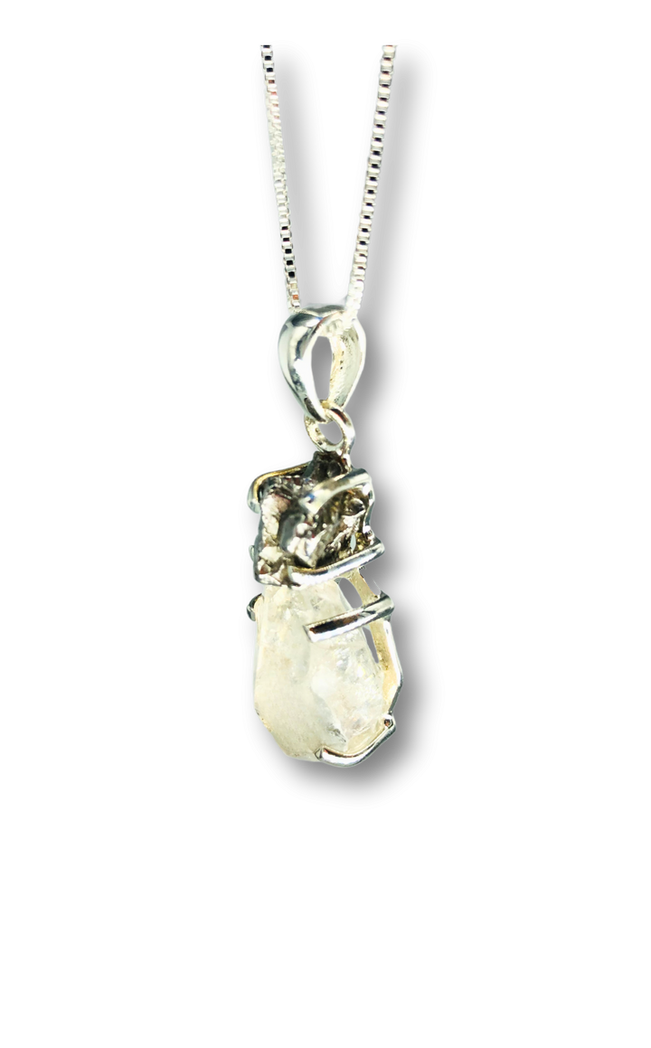 Herkimer Diamond &amp; Meteorite Necklace | Earth &amp; Cosmos